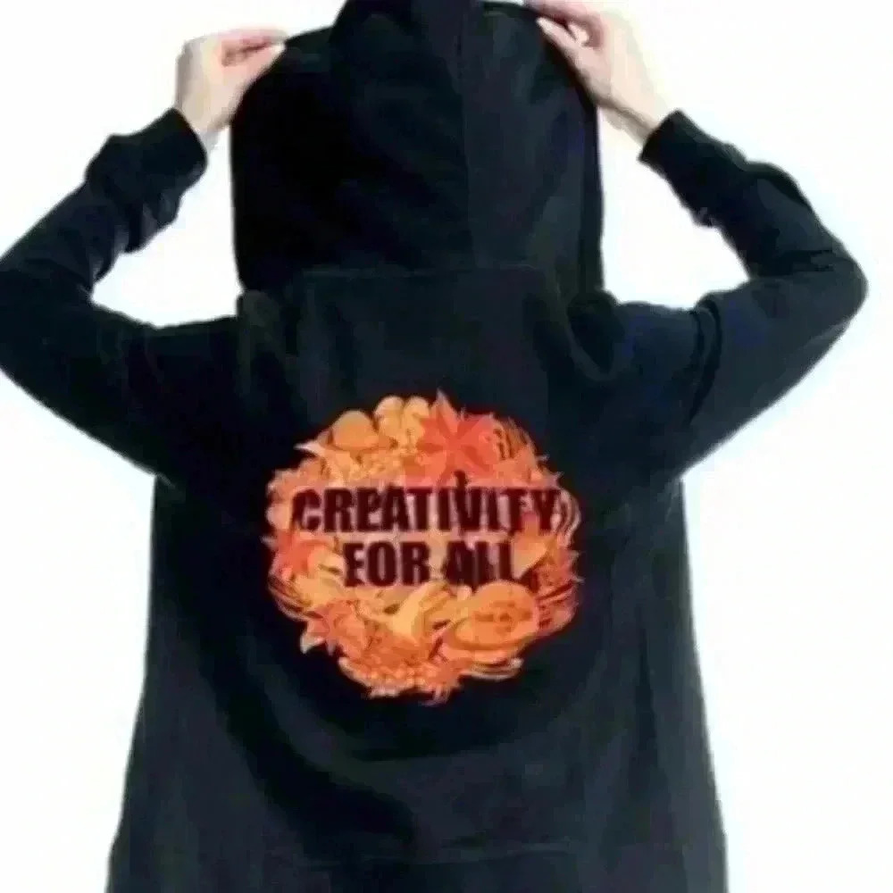 Marine Layer Unisex Black Creativity for All Full Zip Casual Streetwear Hoodie S